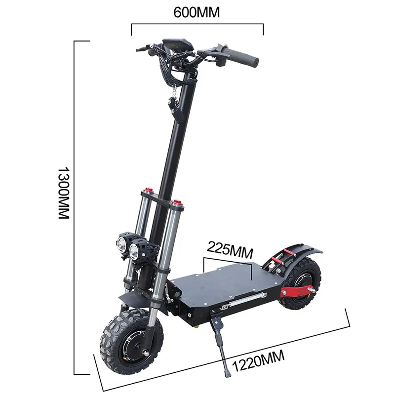 Мощный электрический скутер, 60V3200W, 11 дюймов, внедорожный, жирная шина, двойное моторное колесо, e, скутер, складной, для взрослых, скутеры, длинный Ховерборд