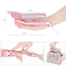 2 в 1 для завивки, выпрямления волос, складная ручка, объем волос, волнистые бигуди, плоское железо, керамика, щипцы для завивки волос, инструменты для укладки волос