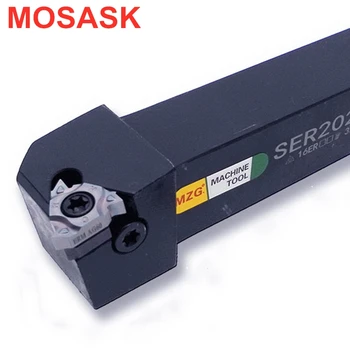 

MOSASK SER Turning Cutter Threaded Shank SER3232P16 Thread Cutting Inserts CNC Lathe Threading Tools Holders