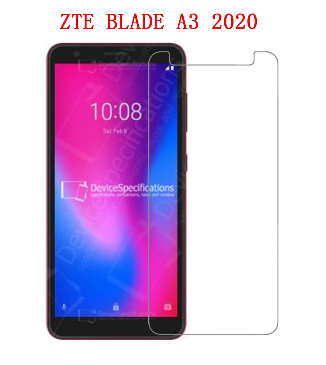 Закаленное стекло 9H 2.5D для ZTE Blade A3 2020 Взрывозащищенная прозрачная защитная