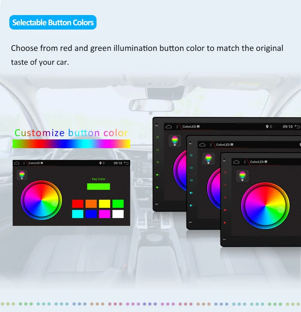 Top Bosion Car Multimedia Player 10.1" 2 din for Android 9.0 Navigation Audio bluetooth WIFI GPS Radio Video Car Stereo free camera 5