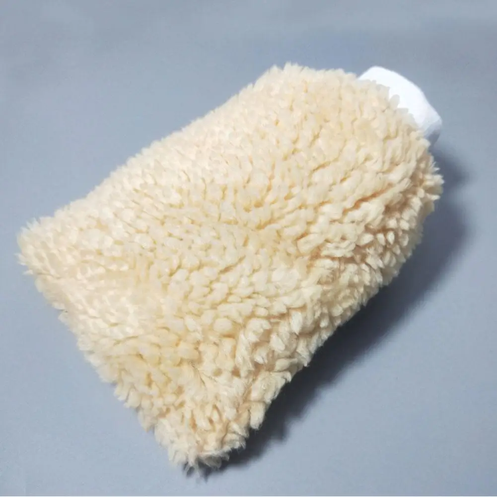 Super Soft Synthetic Microfibre Lambswool Plush Car Wash Mitt 