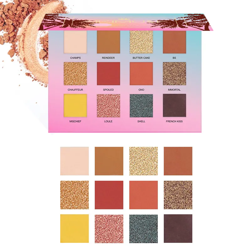 Светильник, тени для век Galaxy Eye Shadow Plate 12 цветов, матовые жемчужные тени для макияжа, дымчатые тени, водостойкая косметика