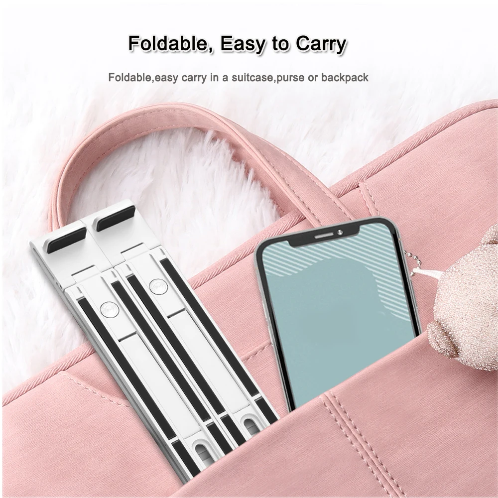 Foldable Laptop Stand Portable Aluminum Alloy Laptop Holder Cooling Bracket Riser Support PC MacBook Pro Air iPad Galaxy DELL HP