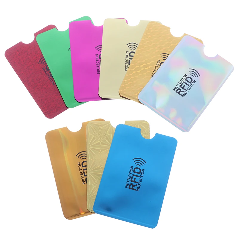 10 Uds mixto RFID tarjeta de Banco de protección NFC Anti-robo de tarjeta titular Anti-desmagnetización titular de la tarjeta
