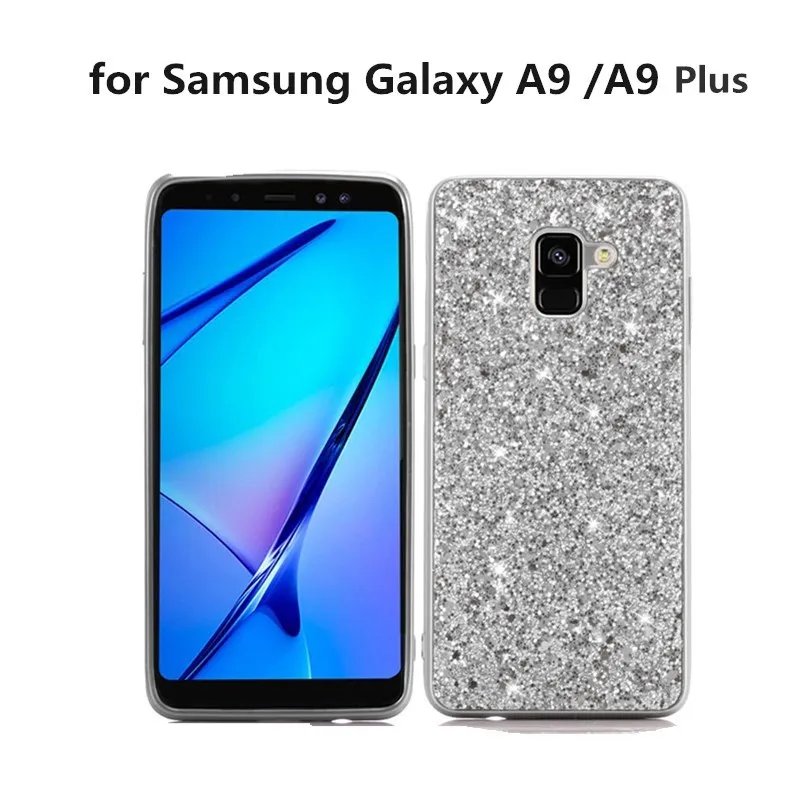Роскошный ударопрочный чехол для Samsung A8S A6S A9 Pro блестящий накладка с блестками Galaxy