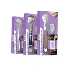 5 шт. нержавеющая сталь деревянная рукоятка строгальный пилка для ног для удаления мертвой кожи Набор для ухода за ногами инструмент для ухода за ногами