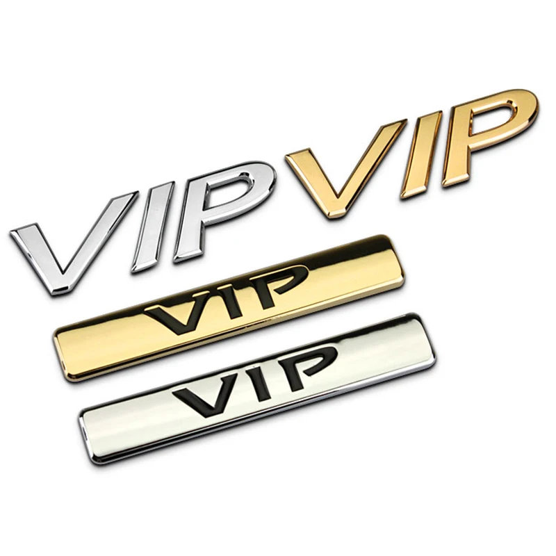 Автомобильная наклейка эмблема значок VIP буквы металлический 2 дизайн цвета для