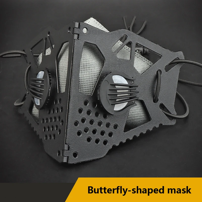 

Tactical Airsoft Paintball Mask With Replaceable Filter Mask Army Tactical Half Face Butterfly Shape Protection Dustproof Mask