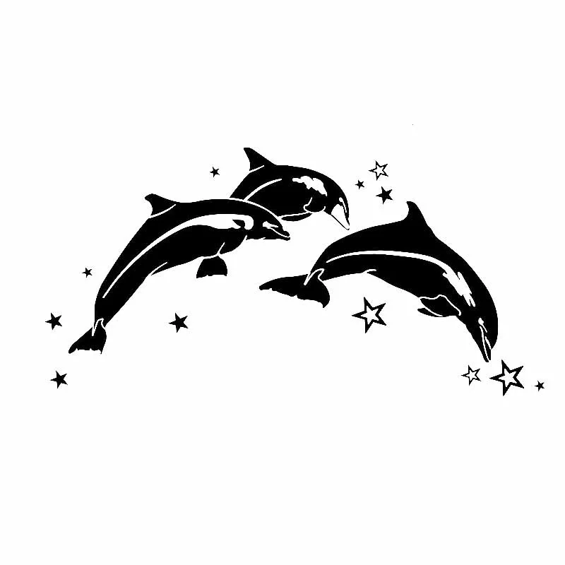 

dolphin Car Sticker Animal Fish Decal Rear Windshield Rood Decor Removable AL438