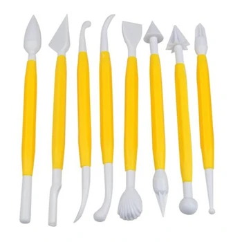 

New Domire Cake Decorating Sugarcraft Modelling Tools Kit 8 Pieces Yellow