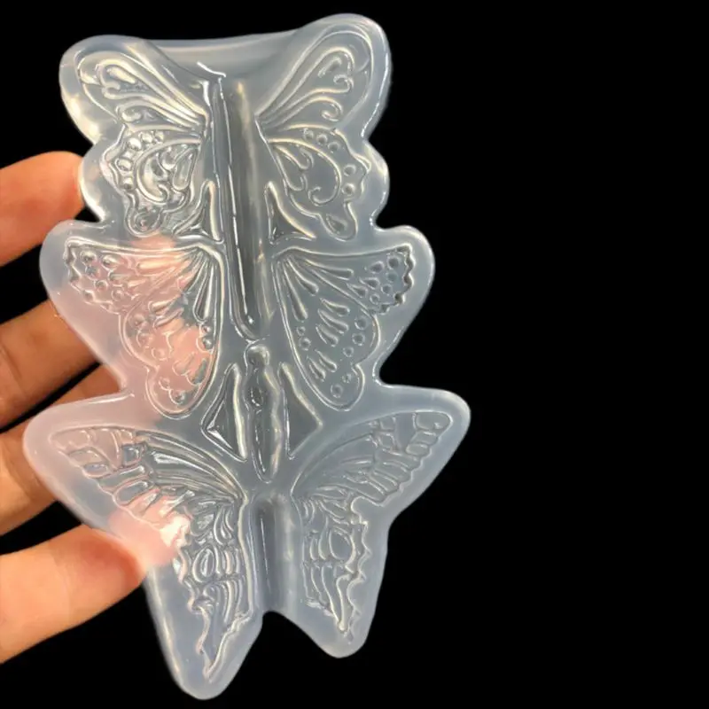 JAVRICK Butterfly Pendant DIY Silicone Mold Resin Casting Craft Jewelry Making Tools White