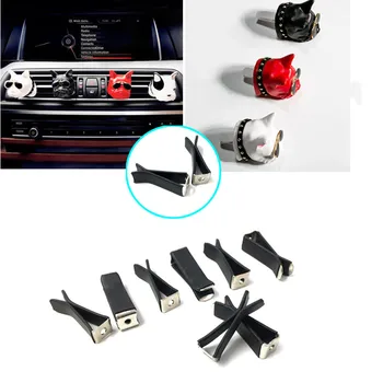 

10Pcs Car Air Conditioner Outlet Perfume Clip Heating Cooling Device Square Plastic Card Slot Vents Clip Auto Adorn Accessories