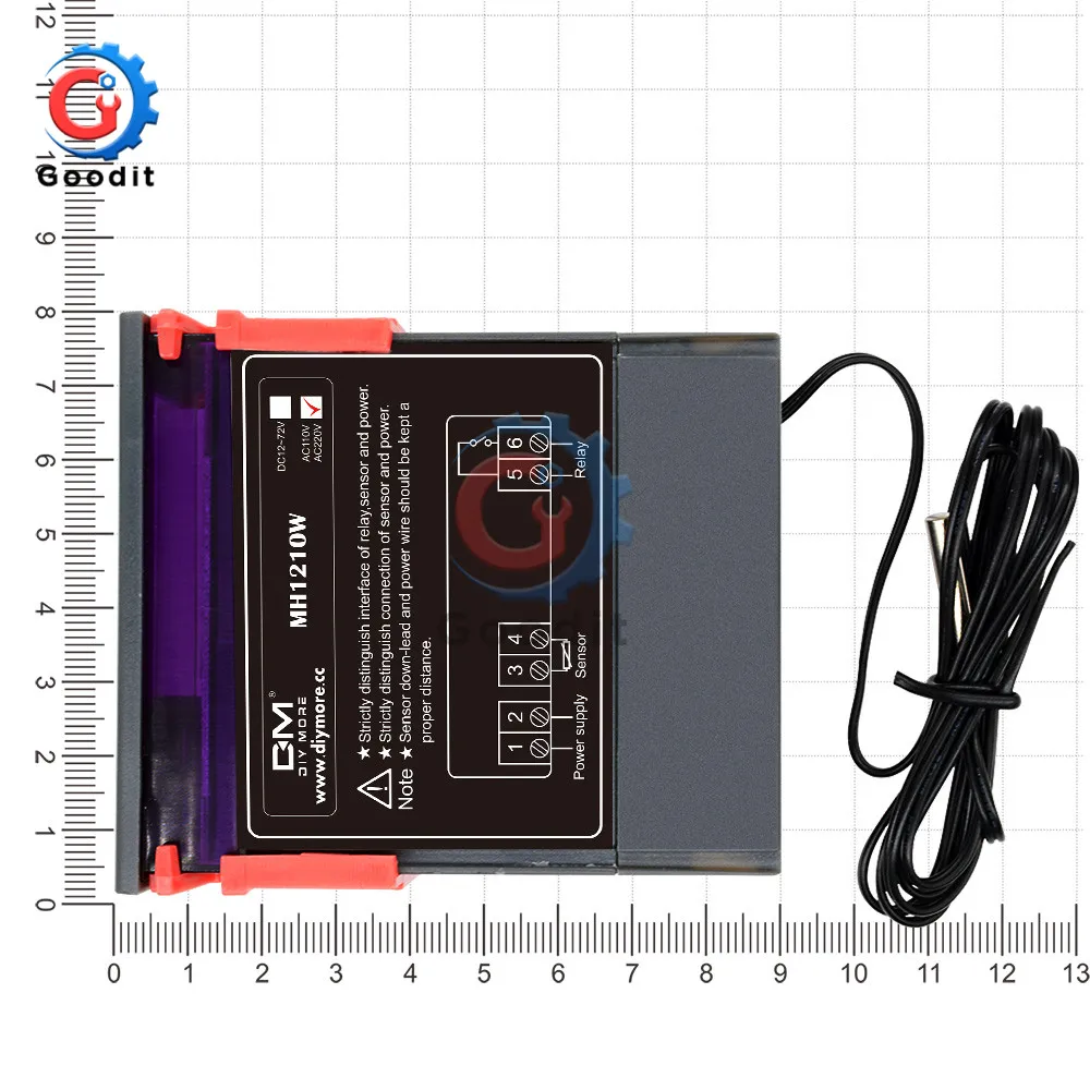 СВЕТОДИОДНЫЙ цифровой регулятор температуры DC 12V 24V AC 110V 220V терморегулятор управления термостатом W/нагреватель и кулер датчик