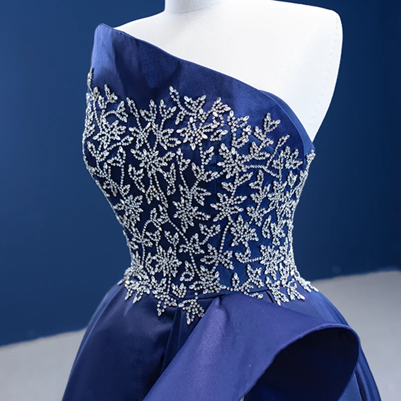 RSM67374 dubai royal blue dress with slit long luxury crystal evening dresses satin with open back платье с открытые плечи 3