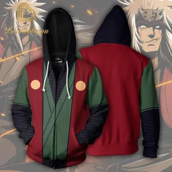 

Jiraiya Anime Sweatshirts for Men Naruto 3D Hoodie Cosplay Costume Zipper Streetwear Hip Hop Hoodies Ropa Sudaderas