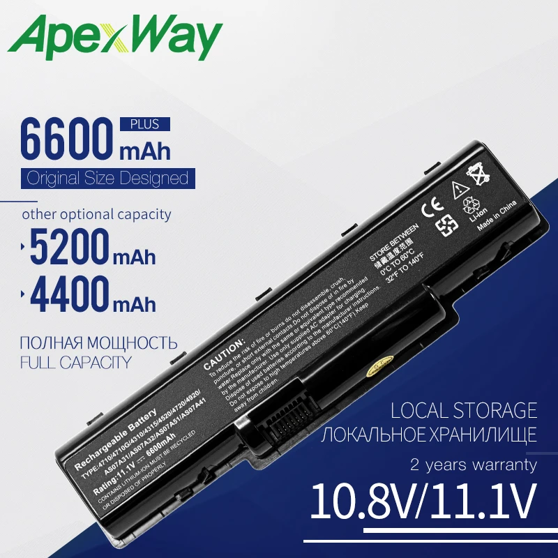 Аккумулятор для ноутбука Acer AS07A31 AS07A32 AS07A51 Aspire 2930 2930G 2930Z 4220 4230 4235 4240 4310 4315 4320 4710 4710G