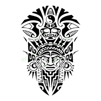 

Waterproof Temporary Tattoo Sticker Indian Chief Avatar totem flash tatoo fake tattoos for Men women