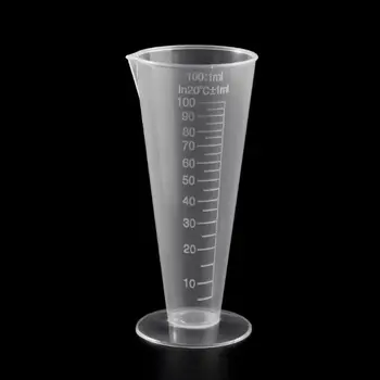 

1PC 100ml Laboratory Bottle Lab Kitchen Plastic Measuring Cup Measuring Cup M17F