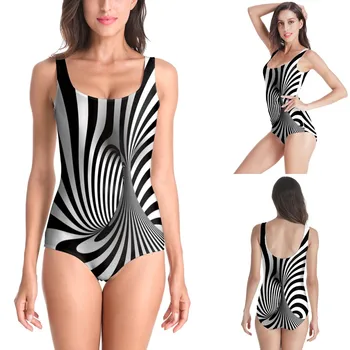 

2020 New Fashion Bodysuit Women Casual Clothes Playsuits Striped Print Sleeveless Round Neck Short Bodycon Jumpsuit Romper #C1