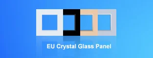 RainBo EU 5Frame-Square hole-glass-panel 364mm*80mm EU Standard-wall socket-DIY-Accessories A58W1