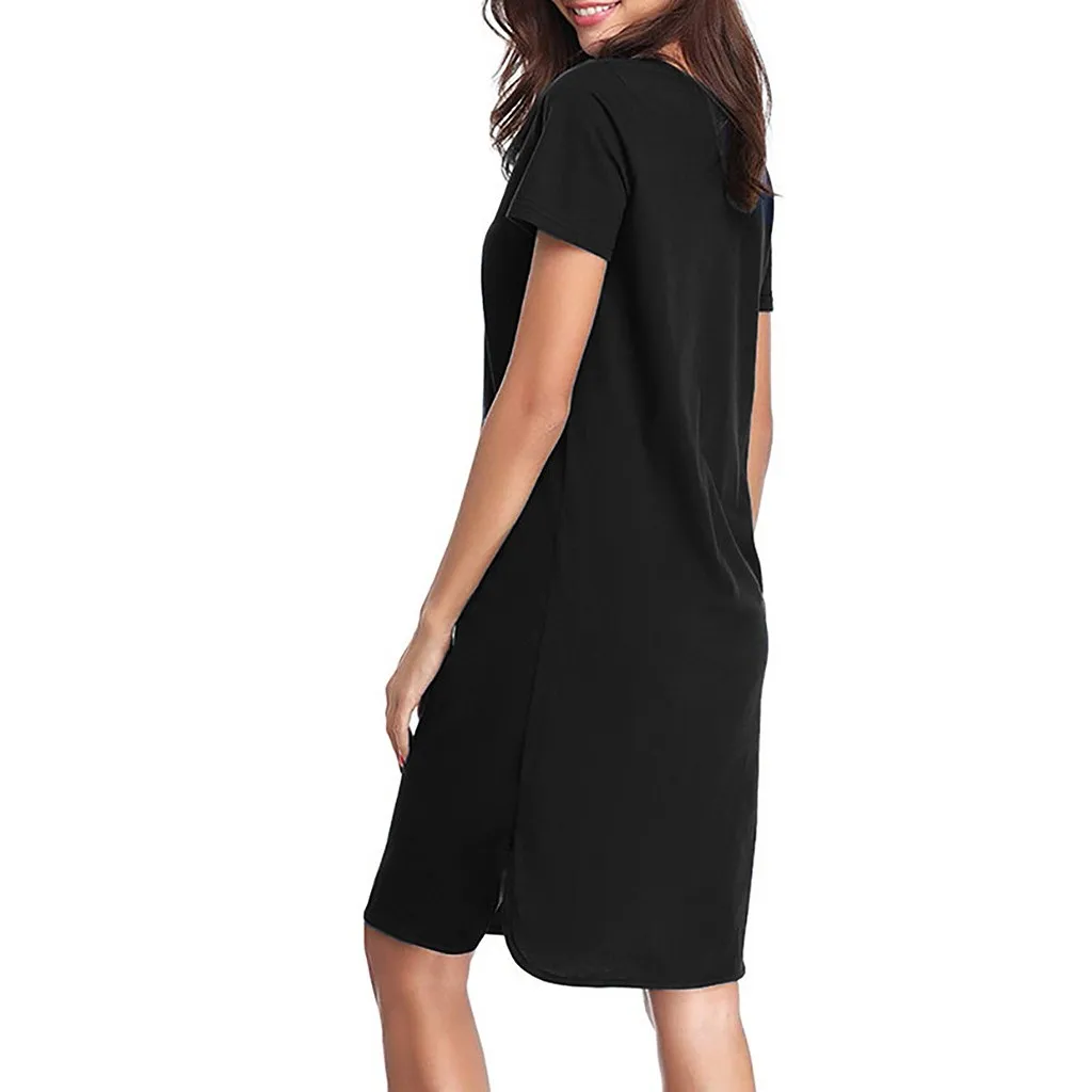 2019 модная новинка Лидер продаж ночная рубашка женская хлопковая с коротким