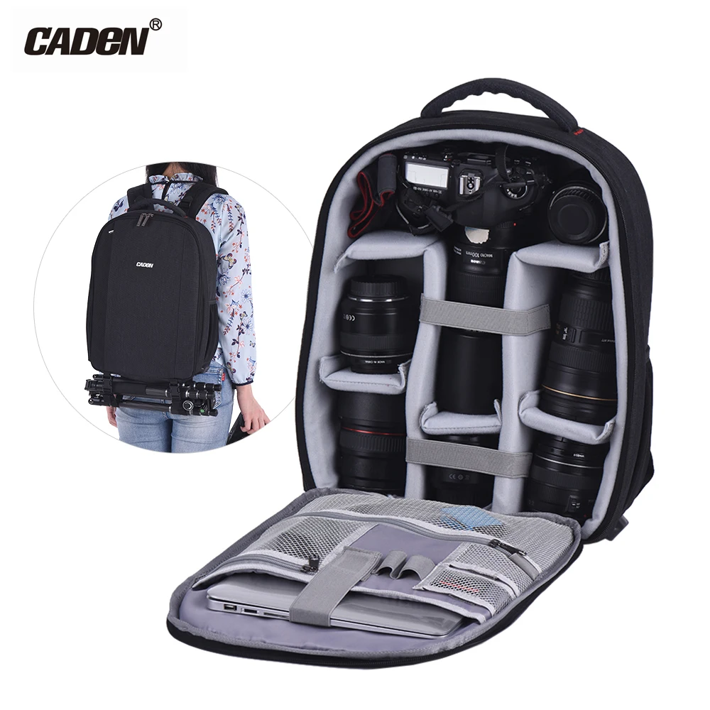 

CADeN D10s Camera Backpack Bag Waterproof Shockproof Bag for Canon Nikon Sony DSLR Mirrorless Camera Lens Tripod Backpack Bag