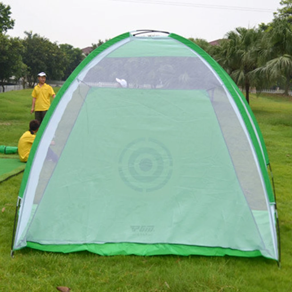 Children Golf Practice Set Putting Mat Chipping Net Carry Bag Included Green