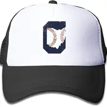 Детская бейсбольная бейсболка для дальнобойщика из Кливленда и Огайо с регулируемой сеткой для мальчиков и девочек