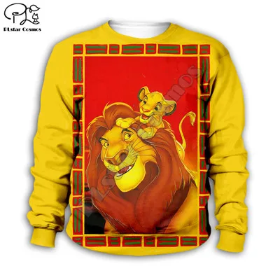 Simba толстовка с капюшоном и 3D-принтом «Король Лев» для маленьких детей, толстовки на молнии стильная толстовка с длинными рукавами и рисунком для мальчиков и девочек-13 лет - Цвет: Синий