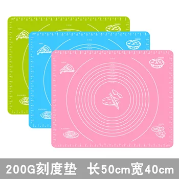 

50x40cm Pad for kneading dough Silicone Pizza Dough Maker Pastry High temperature resistance Kneading baking accessories