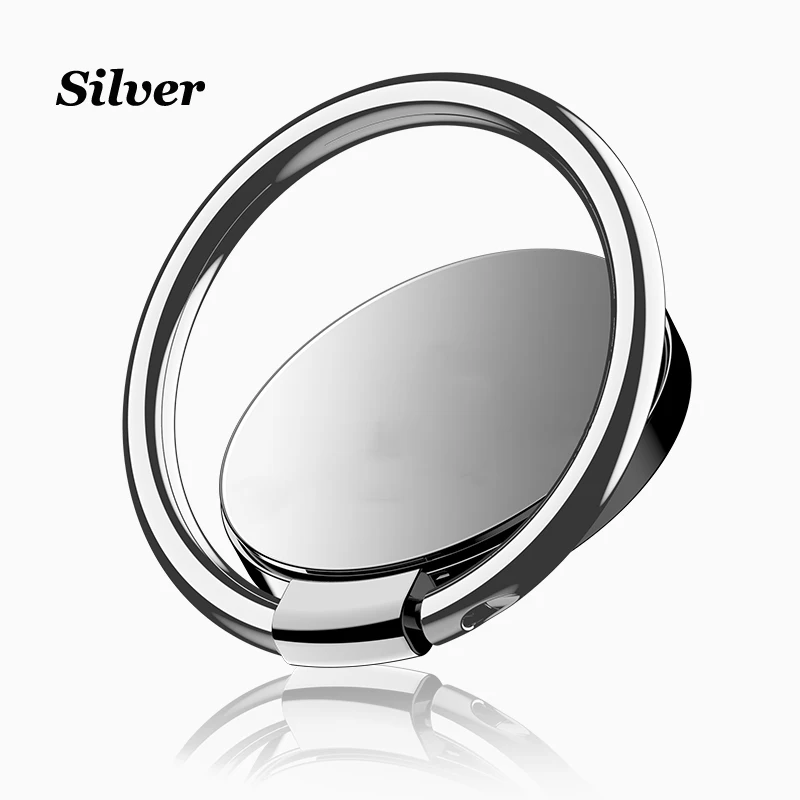 Oppselve, 360 градусов, металлическое кольцо на палец, держатель для мобильного телефона, кольцо, подставка, держатель для iPhone 11 Pro Xs Xr X 8 7 samsung S10 9 8 - Цвет: Silver