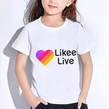 

kids girls Likee T-Shirt Casual O-Neck Short sleeve Unisex boys girls LIKEE T Shirt Russia Style Oversized T Shirt for child new