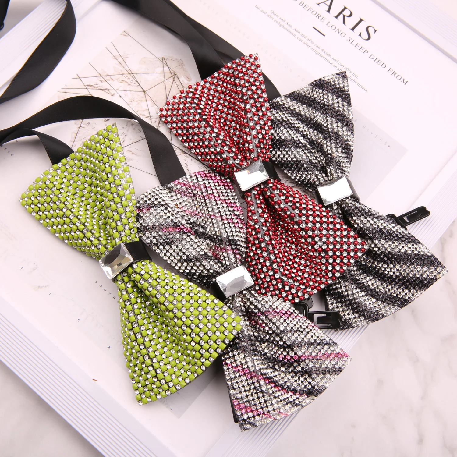 

Linbaiway Mens Bowties Fashion Handmade Bow Ties for Women Nightclub Neckwear Accessories Cravat Wedding Party Bowknots Ties