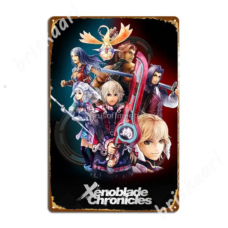 Xenoblade Chairs-Main Cast-Edizione Definitiva Targhe In Metallo Piatti Retrò Home Club Party Tin Sign Poster