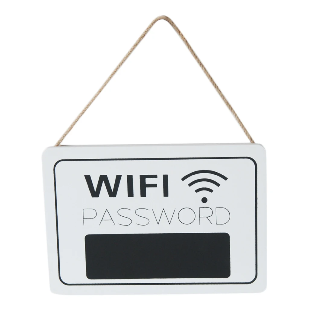 WiFi Password Sign - WiFi Password Hanging Board, Wall-Mount Wooden WiFi Sign for Home and Business