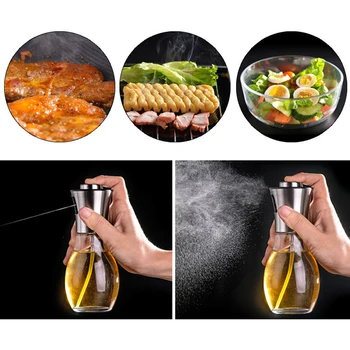 

Oil Spray Bottle Repeatable Portable Practical Durable Stainless Steel Vinegar Sprayer Oil Spray Bottle Organizer For Kitchen