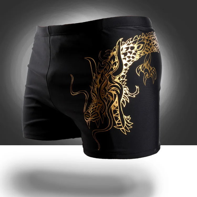 

New Style Men Boxer-Style Swimming Trunks Plus-sized Hot Springs Bathing Suit Swimwear Swimming Trunks Qicaibei 807