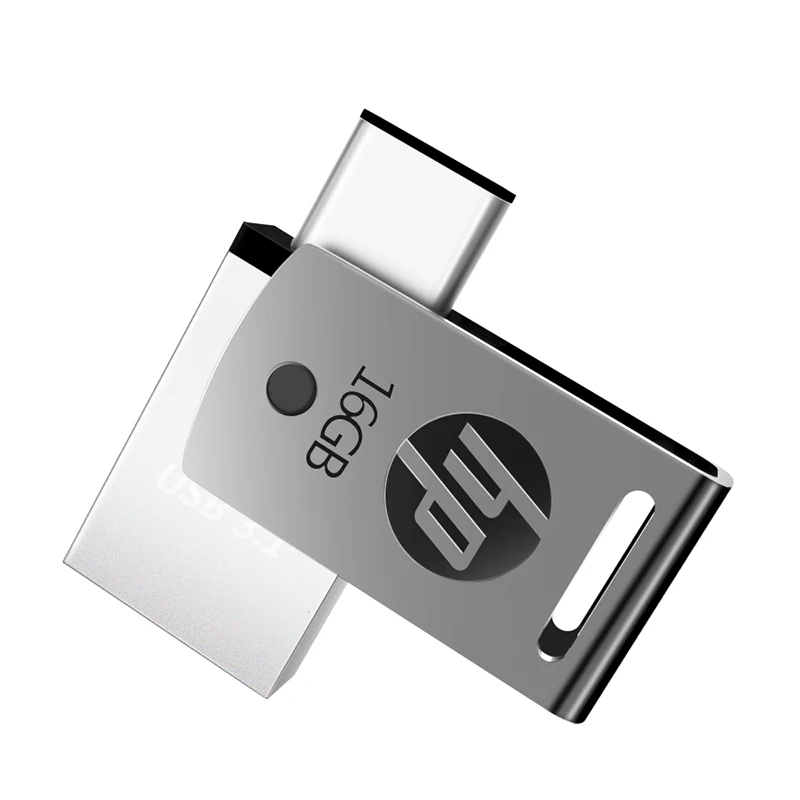 Большая Акция! Hp 128GB USB 3,1 металлическая USB флеш 64GB OTG type-C Флешка для смартфонов/планшетов/ПК, высокоскоростной U диск X5000M