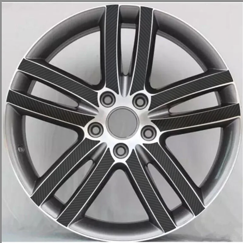 

3D Carbon/ Matte/ Glossy Black Wheel Stickers For VW AUDI Q7 18 inch Wheel Decal Vinyl Protective Stickers Car Styling