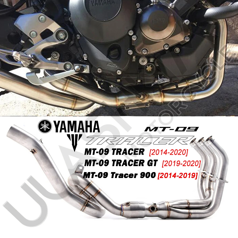 Мотоцикл глушитель средней трубы полная система для Yamaha MT09 FZ09 2013 2018 SP 2017 2019 Tracer 900