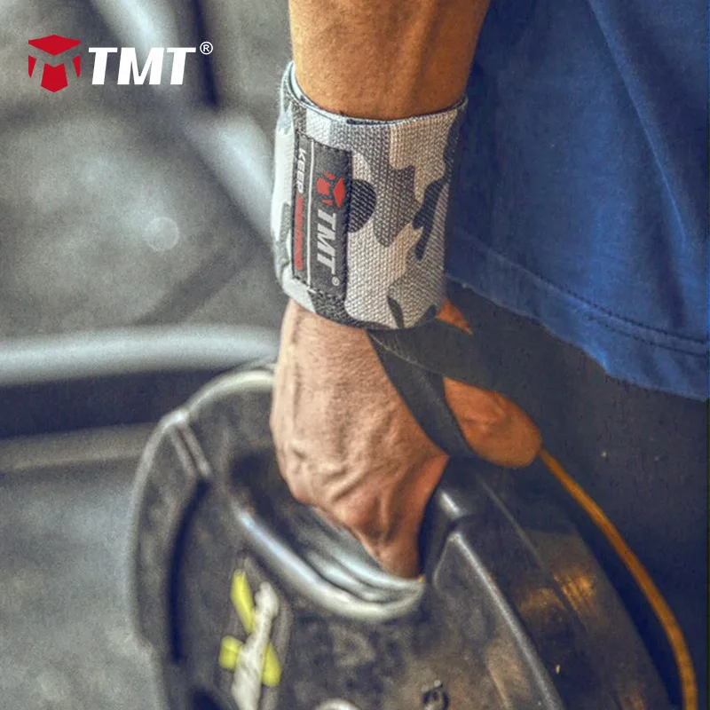 Ataduras para Levantamento de Peso Suporte de Pulso Ajustável Pulseira Elástica Pulso Envolve Powerlifting Respirável 4 Cores Tmt