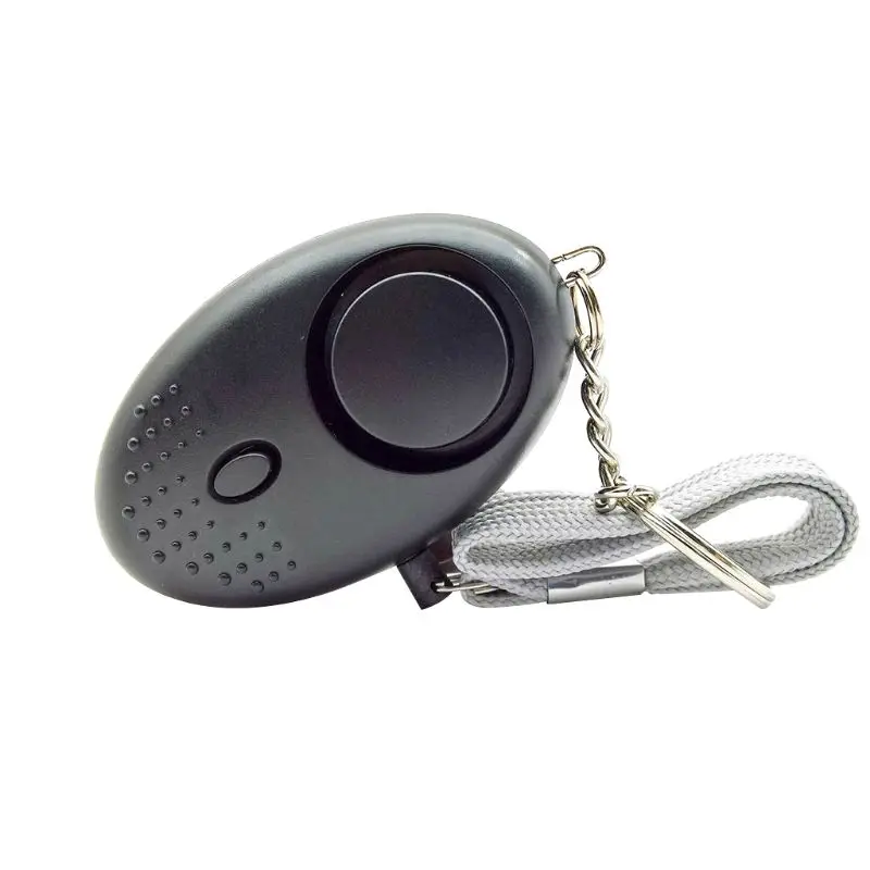 130dB Loud Sound Personal Defense Siren Anti-attack Security LED Alarm Keychain with Lanyard for Women Children Supplies Accesso