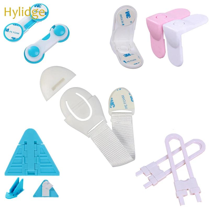 

Hylidge Multifunctional Child Protection Cabinet Locks & Straps Plastic Lock Protection of Children Locking From Doors Drawers