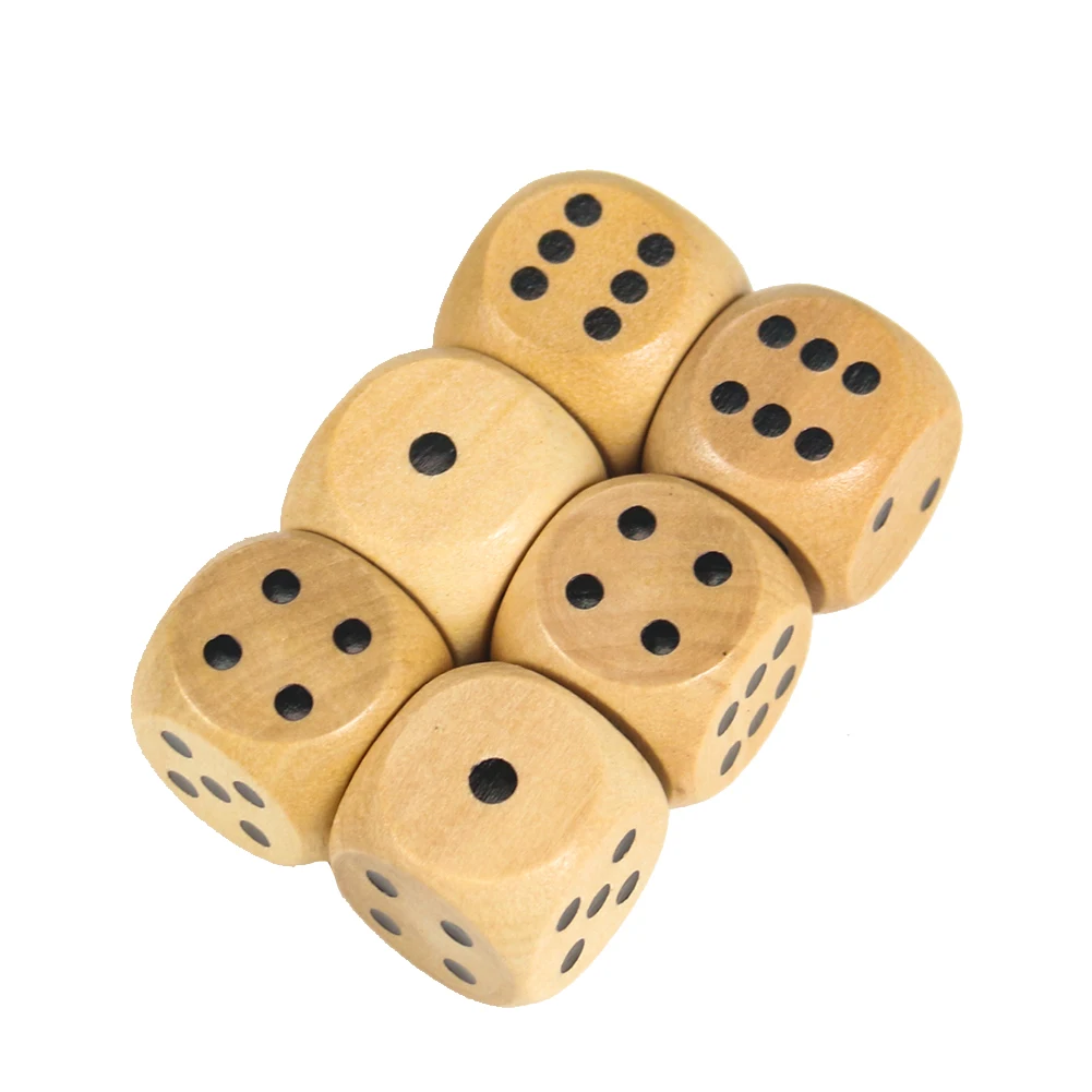 Game Dice Dice Set Acrylic Dice 5PCS 20mm Wooden Dice Point D6 Cubes Round Corner 6 Sided Bar Pub Club Party Kid Toys Board Games Dice For Adults