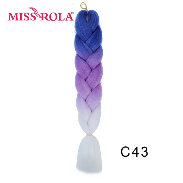 New Colors Synthetic Glowing Hair Twist Braids Ombre Color For white Women Braiding Hair Extensions Jumbo Braids KaneKalon Hair C43