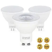 

2835 LED Plastic-clad luminum Lamp Cup GU10 MR16 5/7W Warm Light White Light Energy-saving LED Lamp Beads 180°Beam ngle Bulbs