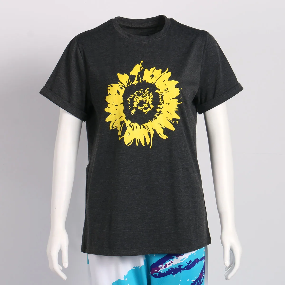 

Fashion Tshirt Women's floral T-shirt Sunflower short-sleeved graphic T-shirt top Summer Tops Streetwear