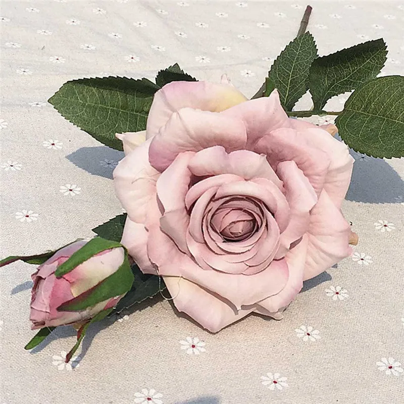 Европейский искусственный цветок 2 головы поддельные Eustoma Gradiflorus Lisianthus Рождество Свадьба Праздник декор дома - Цвет: Light pink