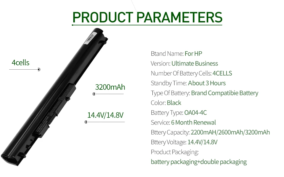 2200mAh лаптоп с Батарея для hp OA04 OA03 HSTNN-LB5Y HSTNN-LB5S HSTNN-PB5Y 240 G2 CQ14 CQ15 для Compaq 15-h000 15-S000